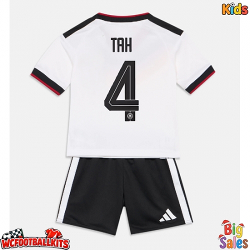 Germany Jonathan Tah #4 Replica Home Stadium Kit for Kids World Cup 2026 Short Sleeve (+ pants)